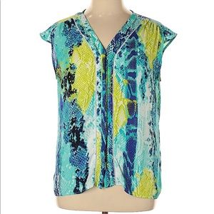 Worthington Animal Print Blouse, XL